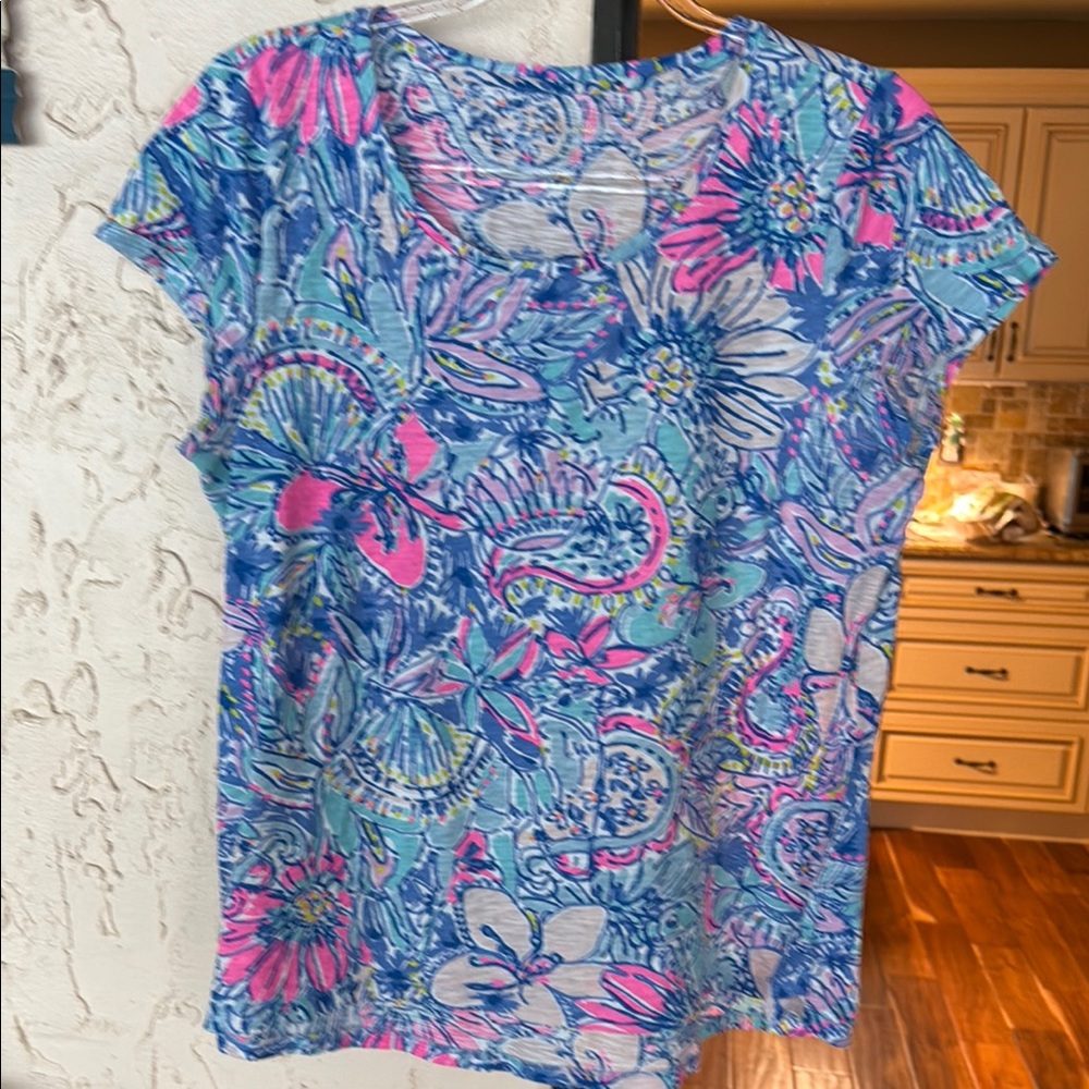 Lilly Pulitzer Blue Short Sleeve T-Shirt